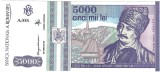 ROMANIA 5000 / 5.000 LEI 1993 - MAI [1] Seria A 005 / 372411 , P- 104a