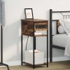 VidaXL Dulap de noapte Stejar afumat 41 x 28 x 76 cm Lemn compozit