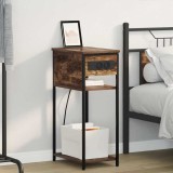 vidaXL Dulap de noapte Stejar afumat 28.1 x 40.9 x 75 cm Lemn compozit