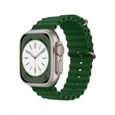 Curea pentru Apple Watch 1/2/3/4/5/6/7/8/SE/SE 2 (38/40/41mm) Techsuit Watchband (W038) Army Green