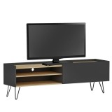 Cumpara ieftin Comoda TV Veronica Alb-Oak 120x33x49.5 cm