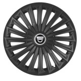 Set 4 capace roti Joy Negru R17 pentru gama auto Dacia