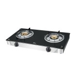 Aragaz inox Zilan, 2 arzatoare, panou sticla, negru