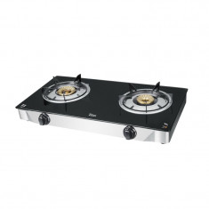 Aragaz inox Zilan, 2 arzatoare, panou sticla, negru