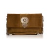Poseta Piele Intoarsa Camel Aurora, Handmade Grecia, Geanta Dama, Clutch, Crossbody, Umar, Lant Reglabil, 20x32x6 cm