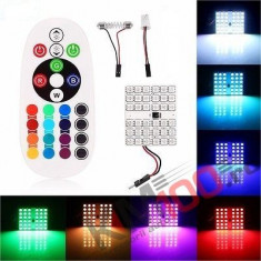 Placute LED RGB cu 36 SMD pentru plafoniera cu telecomanda (50 x 48 mm) - set 2 buc. foto