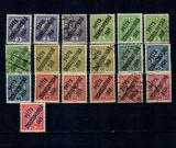 Cehoslovacia 1919 - Supratipar pe Austria, stema, set marci stampilate si nestampilate