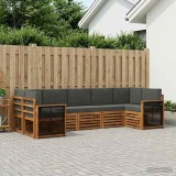 Cumpara ieftin Set de canapele de exterior 7 buc. 7-Locuri Natural si Antracit