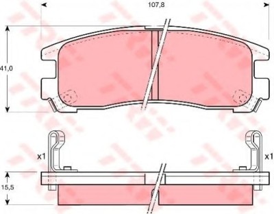 Set placute frana,frana disc MITSUBISHI PAJERO PININ (H6_W, H7_W) (1999 - 2007) TRW GDB1023 foto