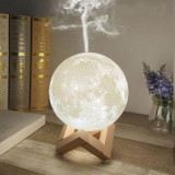 Cumpara ieftin Lampa de veghe cu umidificator, Luna Moon 3D, 880 ml, 15cm, Alb