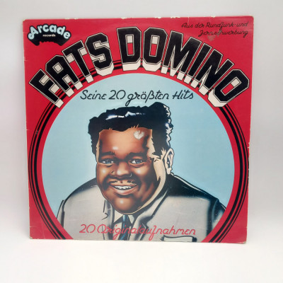 FATS DOMINO Seine 20 Gr&amp;ouml;&amp;szlig;ten Hits 1977 vinyl Arcade Germania VG+/VG+ LP foto