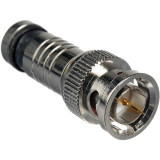 Mufa BNC tata sertizare prin compresie 75 ohm pentru RG59 cu pin aurit, Generic