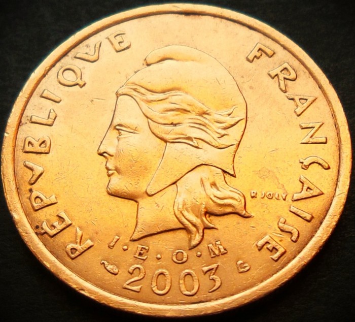 Moneda exotica 100 FRANCI - POLINEZIA FRANCEZA, anul 2003 * cod 3898