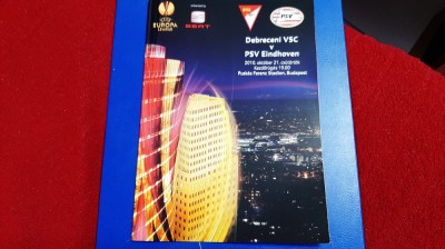 program VSC Debreceni - PSV Eindhoven foto