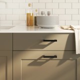 VidaXL M&acirc;nere de dulap, 20 buc., negru, 96 mm, oțel inoxidabil