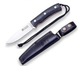 Cutit Joker Bushcrafter cu teaca piele, lama otel inox 10.5 cm, maner micarta OutsideGear Venture