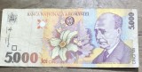 BNKRO05 Bancnota veche 1000 lei 1998 Mihai Eminescu hirtie Romania una mie lei circulata bani vechi colectie numismatica