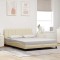vidaXL Cadru de pat fără saltea, crem, 160x200 cm, textil 3310403