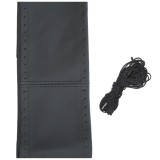 Husa Volan Umbrella cu Snur - Piele Naturala, Negru, 42-43 cm (Cusatura)