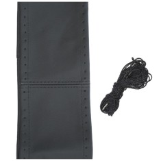 Husa Volan Umbrella cu Snur - Piele Naturala, Negru, 42-43 cm (Cusatura)