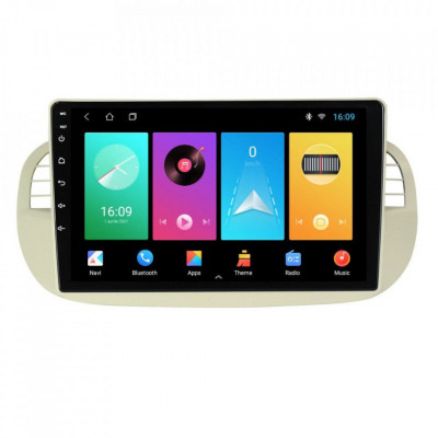 Navigatie dedicata cu Android Fiat 500 2007 - 2015, gri, 1GB RAM, Radio GPS foto