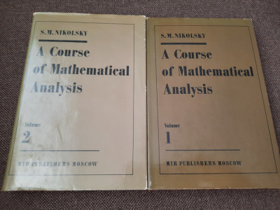 A COURSE OF MATHEMATICAL ANALYSIS S M NIKOLSKY 2 VOLUME foto