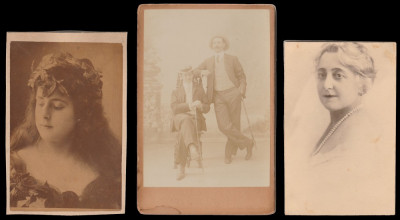 1895-1942 Lot 6 fotografii portret (2 foto cabinet) ateliere vechi romanesti foto