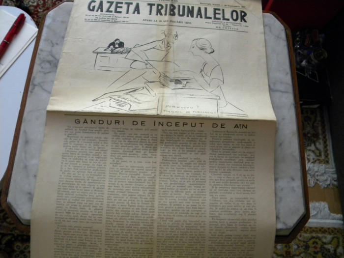 Ziarul &quot; Gazeta tribunelor&quot; 1937