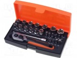 Set 26 Capete Surubelnita Bahco: Torx, Imbus, Philips, Hex, Tubulare, Otel Aliat, Cutie Plastic