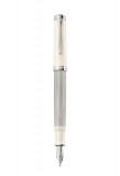 Stilou souveran m405 penita m aur 16k corp silver-white accesorii argint cutie, Pelikan