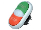 Comutator dublu 22mm IP66 roșu/verde
