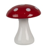 Cumpara ieftin Ciupercuta decorativa sticla alba rosie &Oslash; 4x4 cm