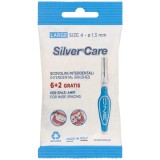 Cumpara ieftin Set 8 periute interdentare Silver Care Large Size 4-1,3 mm capac protectie culoare Albastru