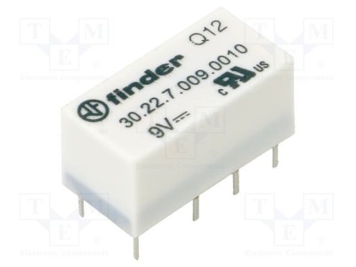 Releu electromagnetic FINDER DPDT 9V 3A pentru PCB foto