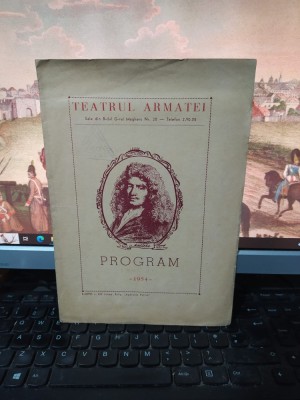 Teatrul Armatei, Program 1954, Avarul de Moliere, Brezeanu, Jora, Ramadan, 078 foto