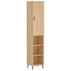 Dulap inalt, stejar sonoma, 34,5x34x180 cm, lemn prelucrat