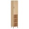 Dulap inalt, stejar sonoma, 34,5x34x180 cm, lemn prelucrat
