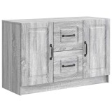 vidaXL Bufet cu sertar Sonoma gri 89 x 34,5 x 57 cm Lemn prelucrat 895811