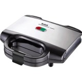 Sandwich maker Tefal SM155212, 700 W, otel inoxidabil, invelis antiaderent, Negru/Argintiu