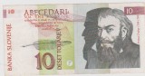 BANCNOTA 10 TOLARJEV 15 IANUARIE 1992SLOVENIA/V F