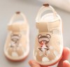 Sandalute ivoire cu piuitoare - Ursulet cu led (Marime Disponibila: 9-12 luni, Superbaby