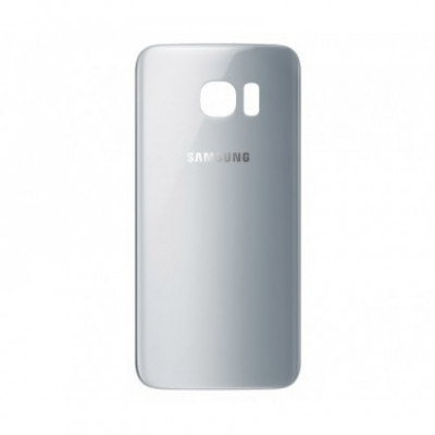 Capac Baterie cu geam camera / blitz , Samsung Galaxy S7 Edge G935 Silver Orig Swap.A foto