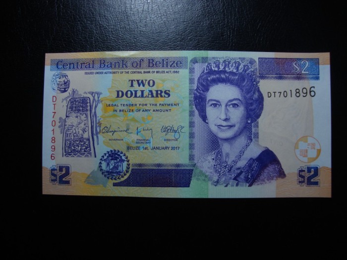 BELIZE 2 DOLARI 2017 UNC