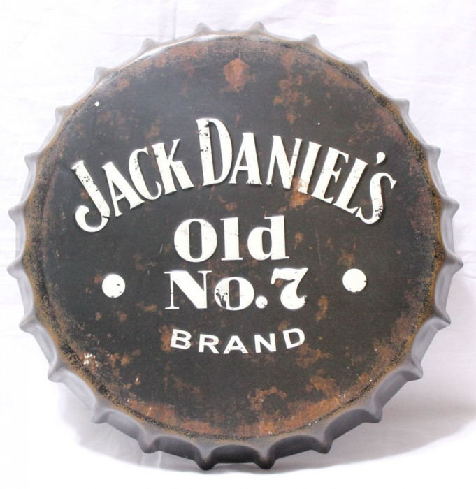 Capac metal decorativ perete Jack Daniel&#039;s Old No. 7 - 35 cm
