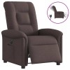 VidaXL Fotoliu rabatabil electric, maro &icirc;nchis, material textil