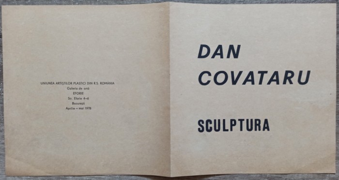 Expozitie sculptura Dan Covataru 1978