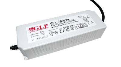 GLP GPV-200-24, sursă de alimentare GLP seria GPV 24V/8.3A, CV, fără PFC, carcasă din plastic IP67 foto