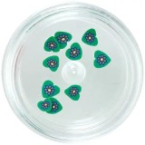Flori ceramice turcoaz - pe fundal &icirc;n formă de inimă, INGINAILS
