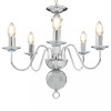 VidaXL Candelabru, argintiu, 5 becuri E14