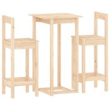 Cumpara ieftin Set mobilier de bar, 3 piese, lemn masiv de pin